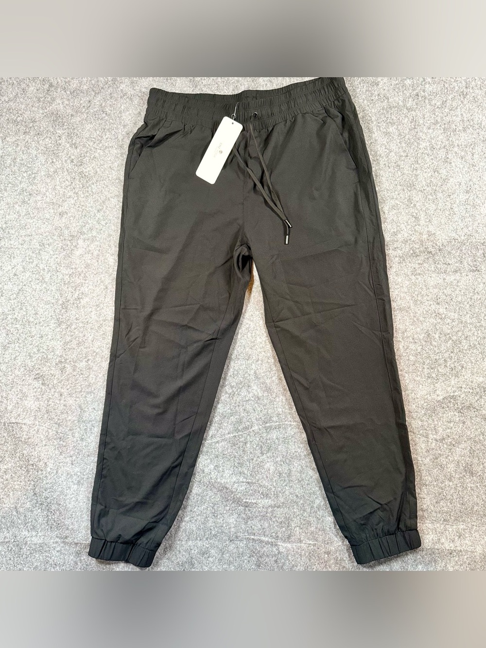 CRZ YOGA Black Feathery-Fit Drawstring Jogger Pants Women Size Large NWT
